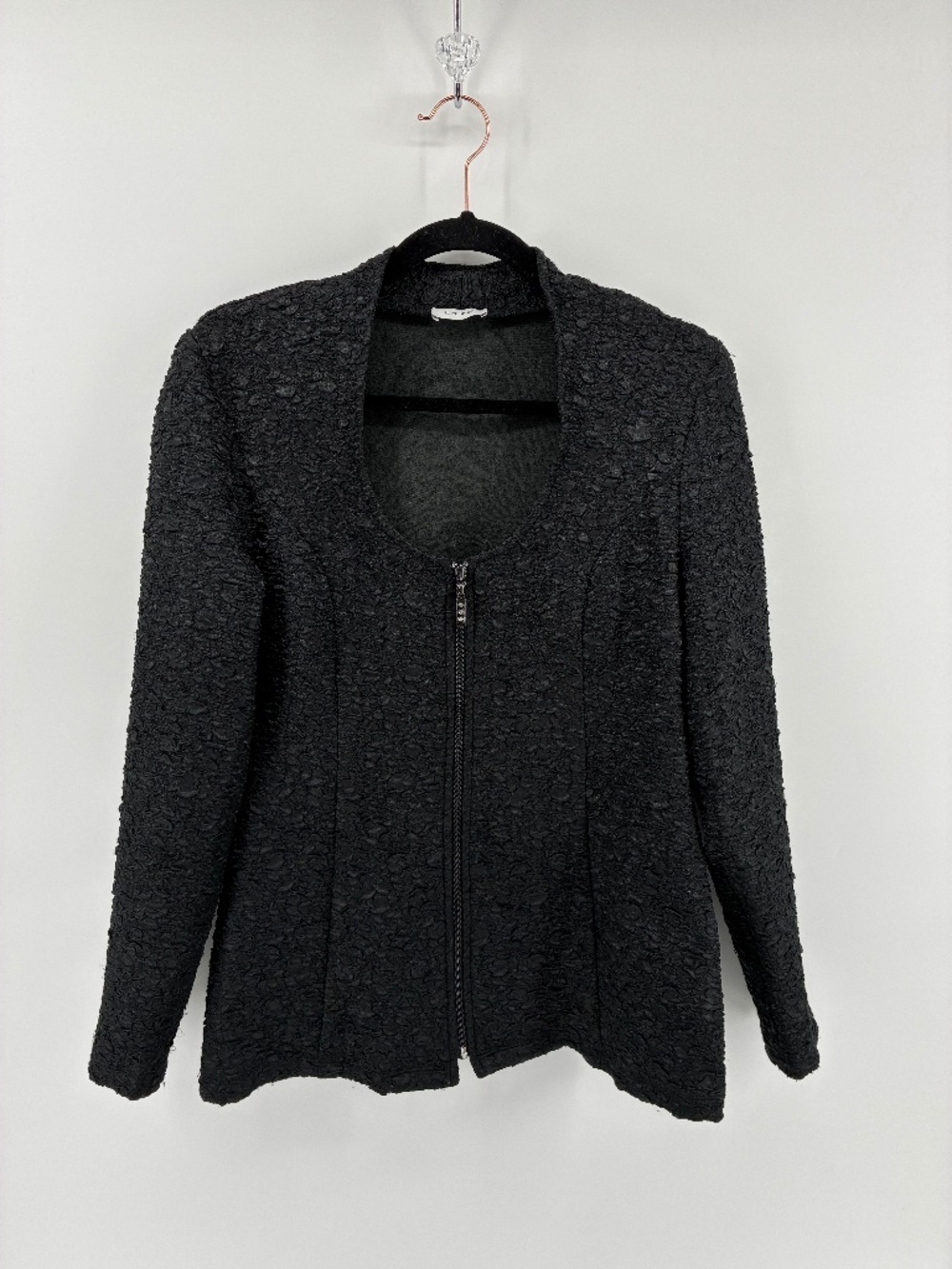 Laura Textured Zip Up Blazer